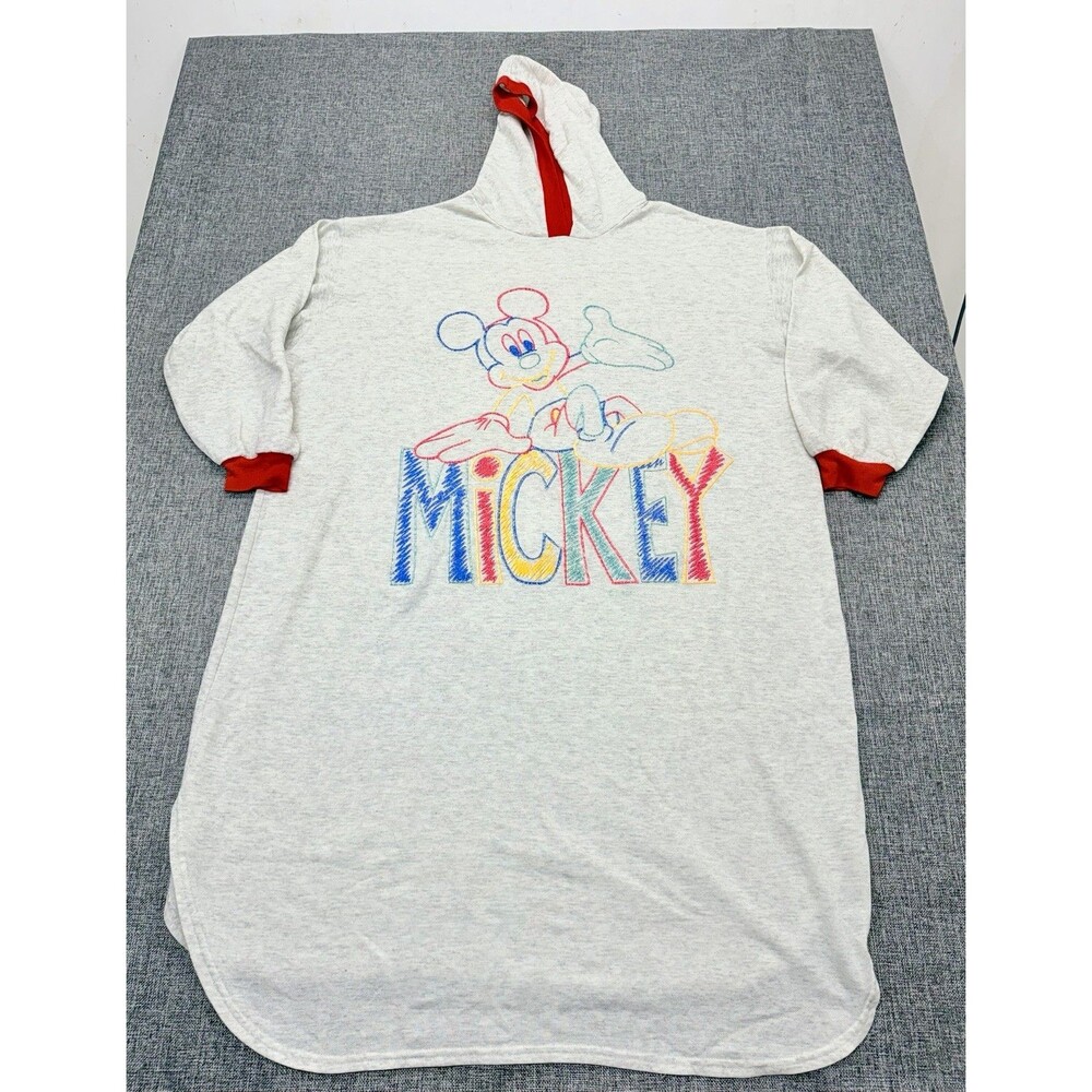Vintage 80’s Disney Designs Mickey Mouse Hooded Night Sleep Shirt 3XL Rare